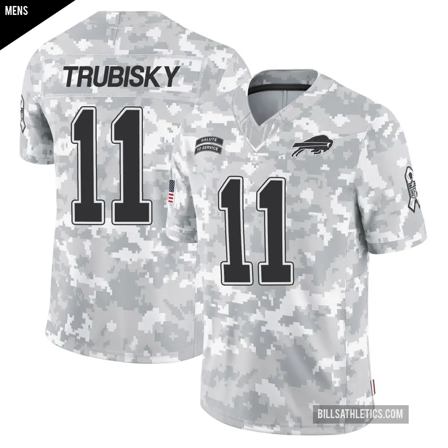 Men's Buffalo Bills ＃11 Mitchell Trubisky Arctic Camo Limited 2024 Salute to Service Jersey