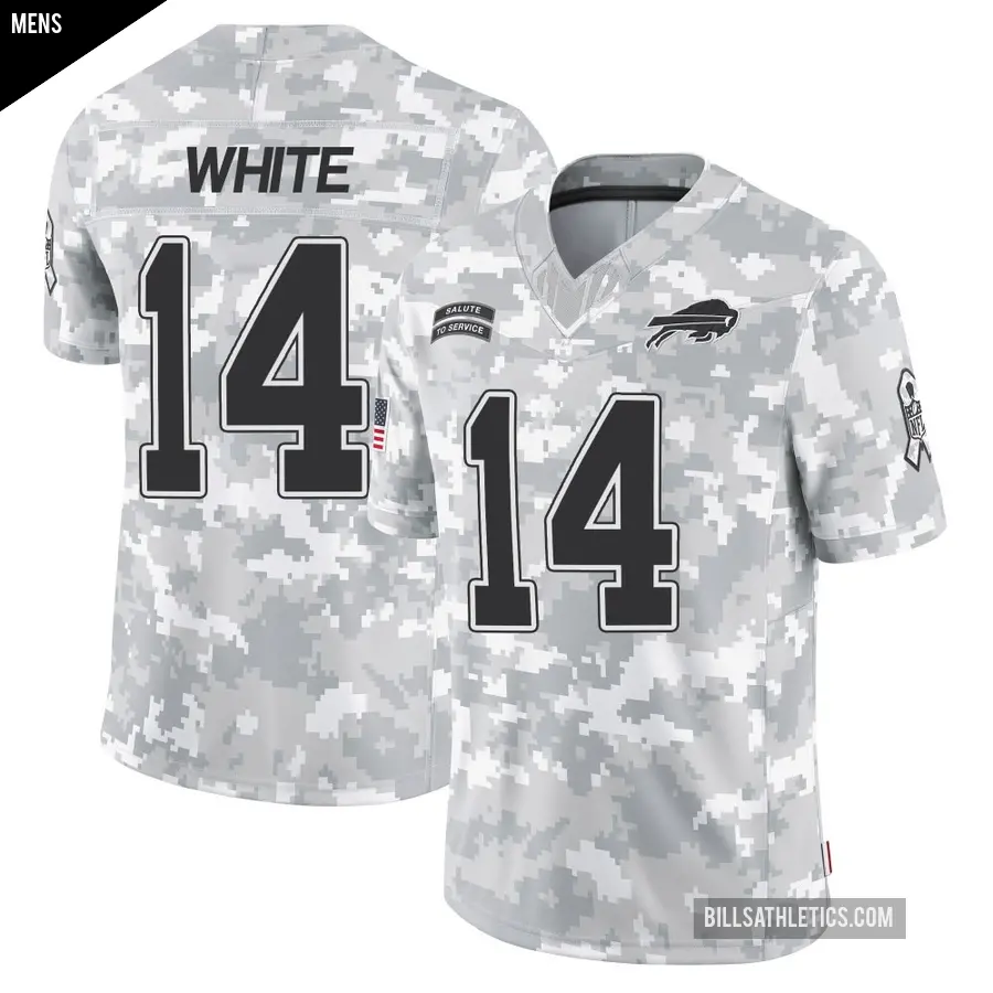 Men's Buffalo Bills ＃14 Mike White Arctic Camo Limited 2024 Salute to Service Jersey