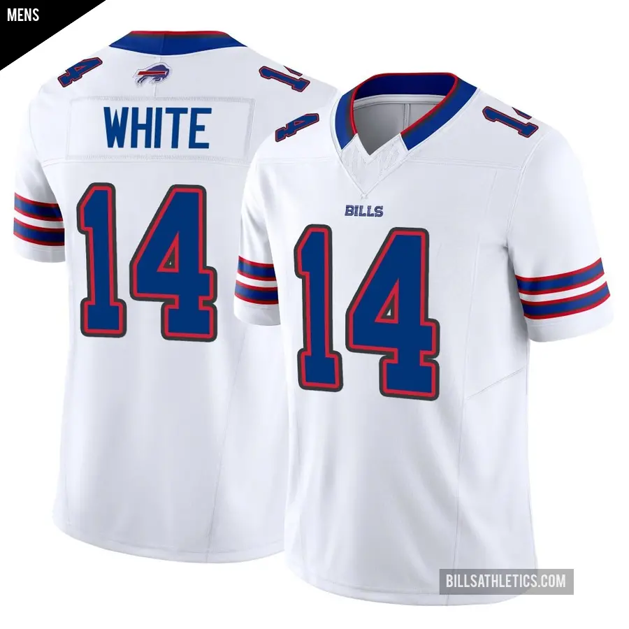 Men's Buffalo Bills ＃14 Mike White White Limited Vapor F.U.S.E. Jersey