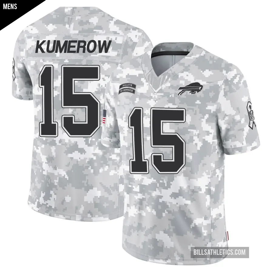 Men's Buffalo Bills ＃15 Jake Kumerow Arctic Camo Limited 2024 Salute to Service Jersey