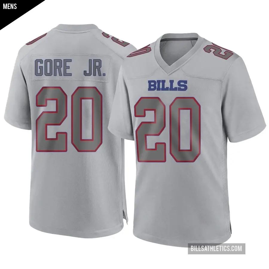 Men's Buffalo Bills ＃20 Frank Gore Jr. Gray Game Atmosphere Fashion Jersey