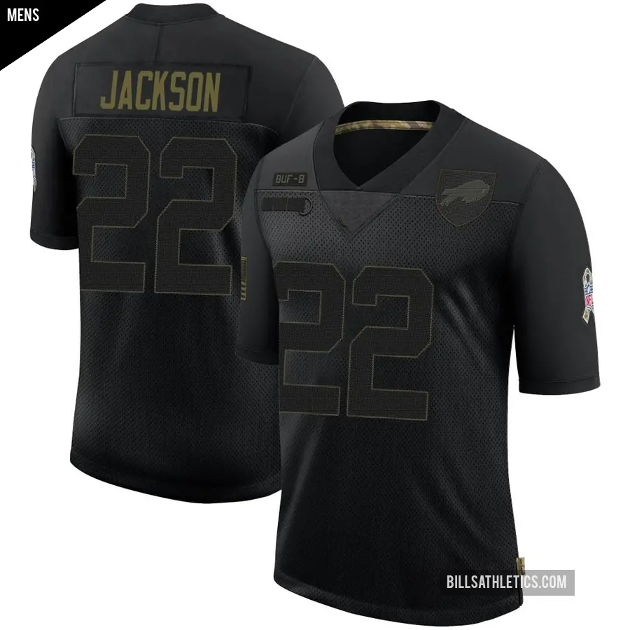 Men's Buffalo Bills ＃22 Fred Jackson Black Limited 2020 Salute To Service Jersey