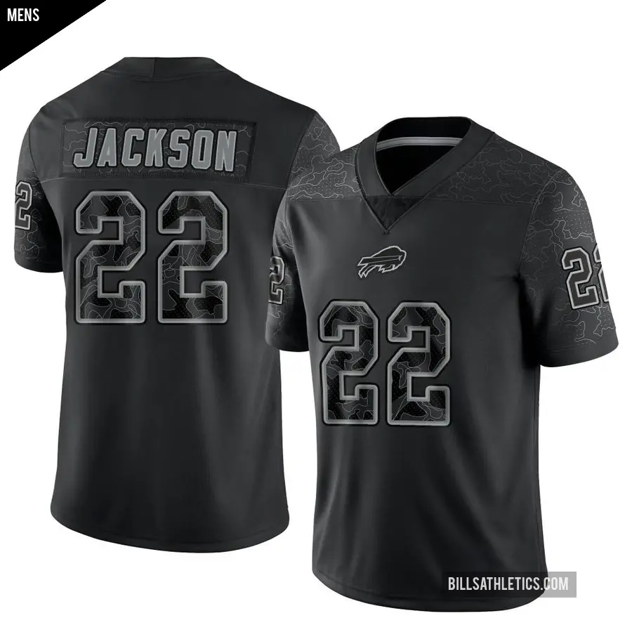 Men's Buffalo Bills ＃22 Fred Jackson Black Limited Reflective Jersey