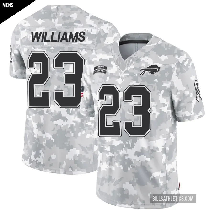 Men's Buffalo Bills ＃23 Aaron Williams Arctic Camo Limited 2024 Salute to Service Jersey