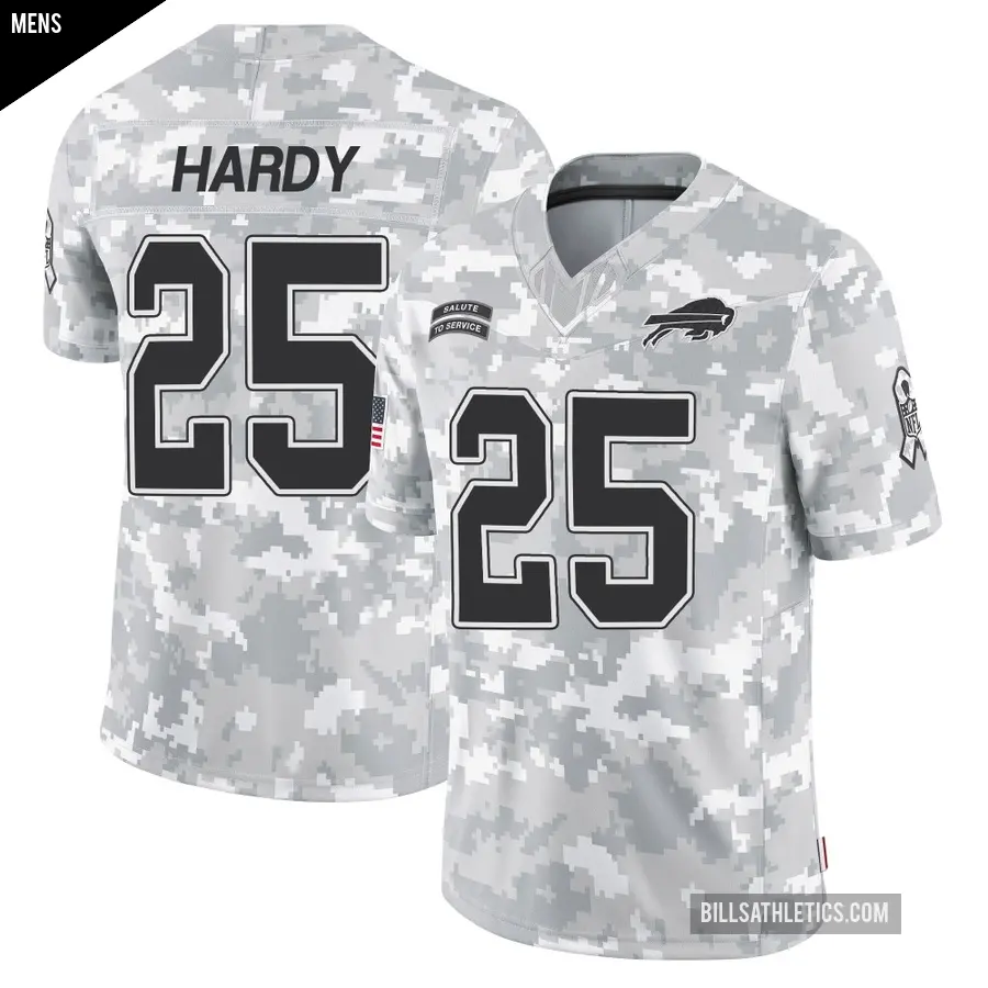 Men's Buffalo Bills ＃25 Daequan Hardy Arctic Camo Limited 2024 Salute to Service Jersey