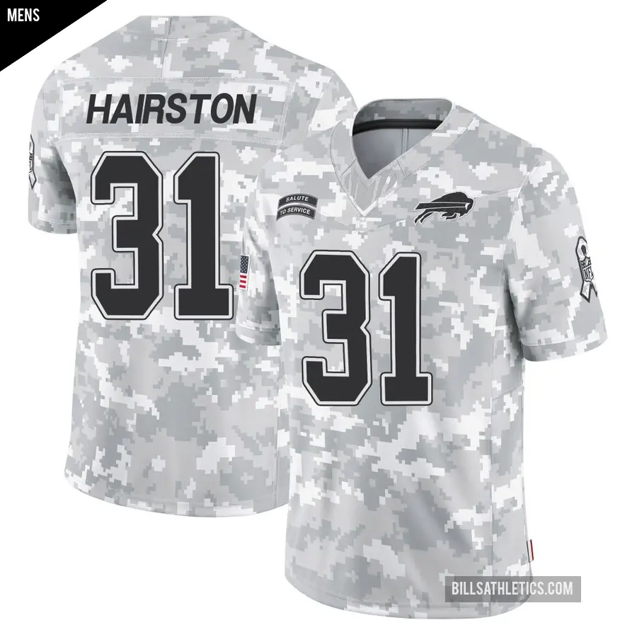 Men's Buffalo Bills ＃31 Maxwell Hairston Arctic Camo Limited 2024 Salute to Service Jersey