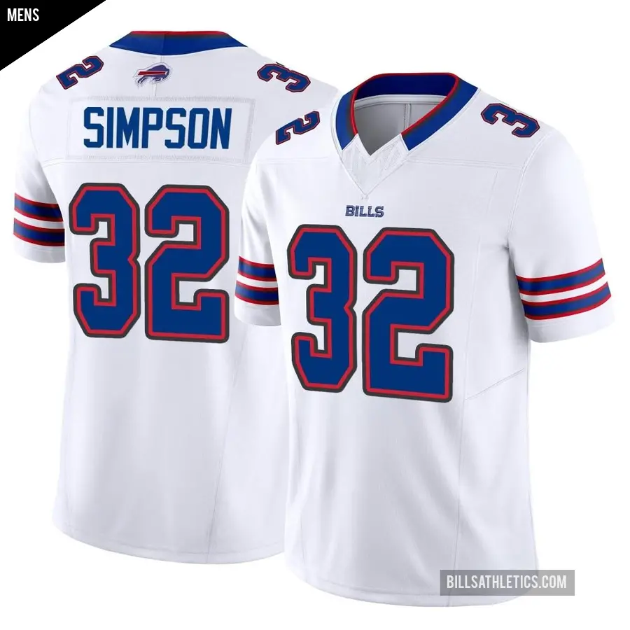 Men's Buffalo Bills ＃32 O. J. Simpson White Limited Vapor F.U.S.E. Jersey