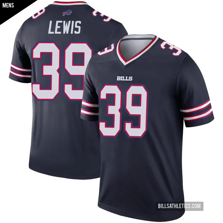 Men's Buffalo Bills ＃39 Cam Lewis Navy Legend Inverted Jersey