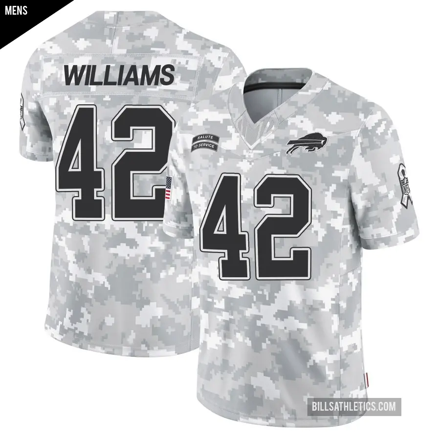 Men's Buffalo Bills ＃42 Dorian Williams Arctic Camo Limited 2024 Salute to Service Jersey