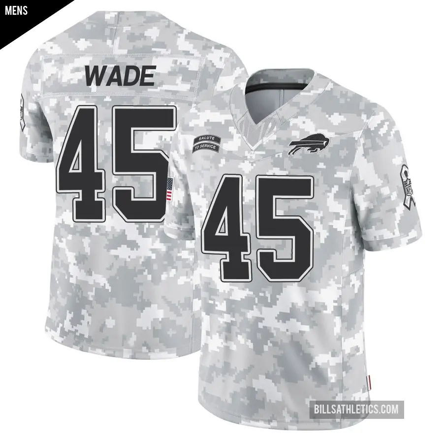 Men's Buffalo Bills ＃45 Christian Wade Arctic Camo Limited 2024 Salute to Service Jersey