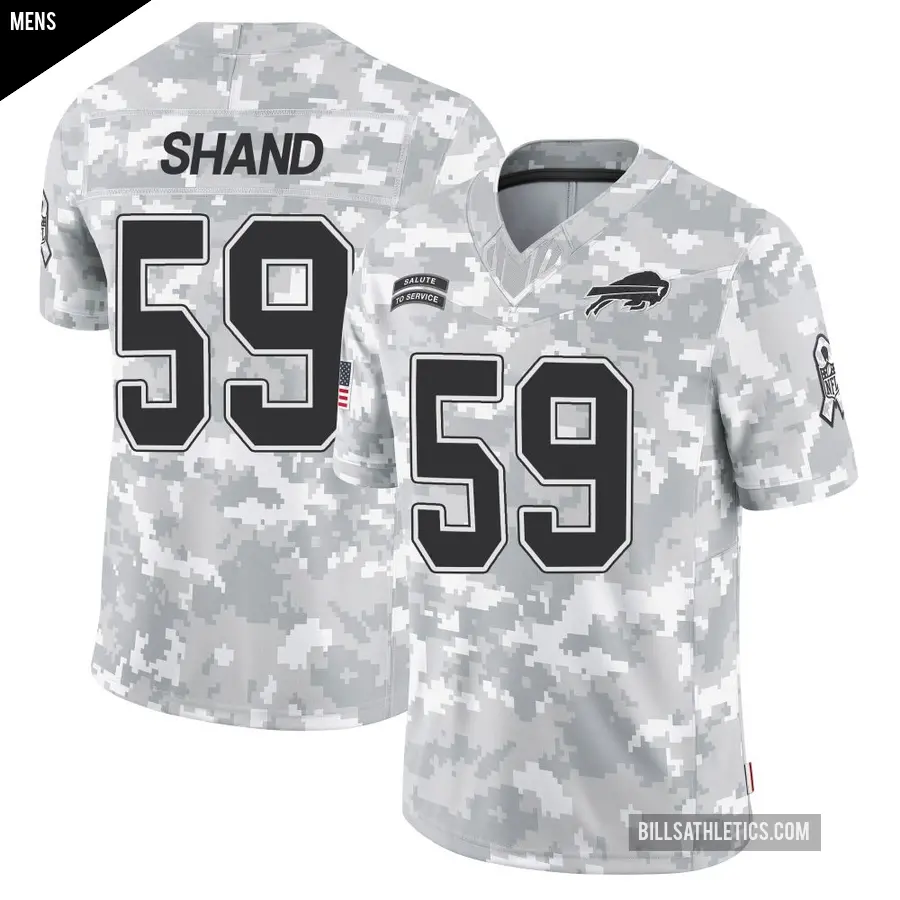 Men's Buffalo Bills ＃59 Paris Shand Arctic Camo Limited 2024 Salute to Service Jersey