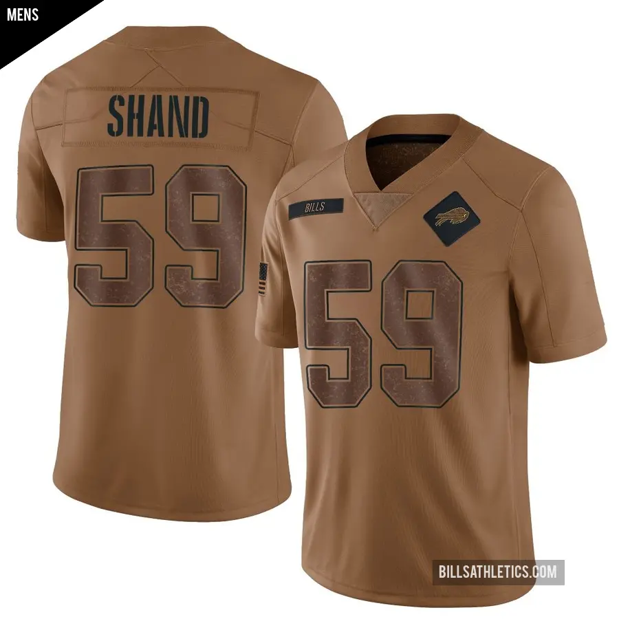 Men's Buffalo Bills ＃59 Paris Shand Brown Limited 2023 Salute To Service Jersey