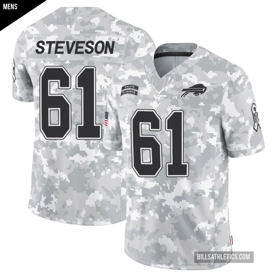 Men's Buffalo Bills ＃61 Gable Steveson Arctic Camo Limited 2024 Salute to Service Jersey