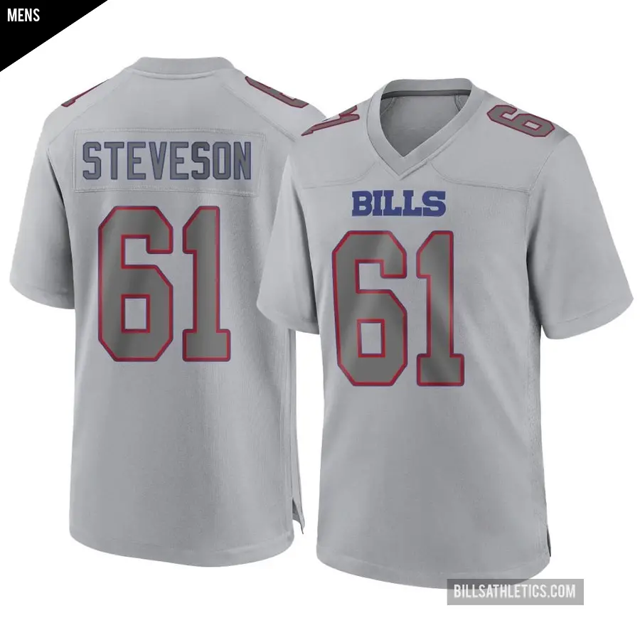 Men's Buffalo Bills ＃61 Gable Steveson Gray Game Atmosphere Fashion Jersey