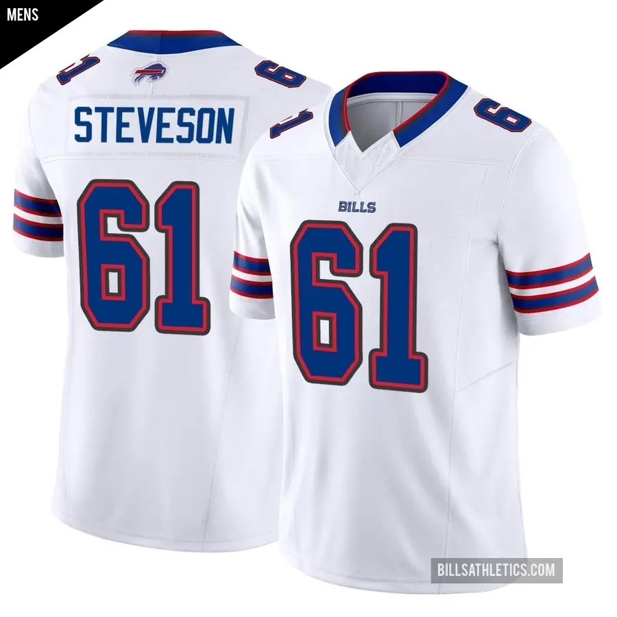 Men's Buffalo Bills ＃61 Gable Steveson White Limited Vapor F.U.S.E. Jersey