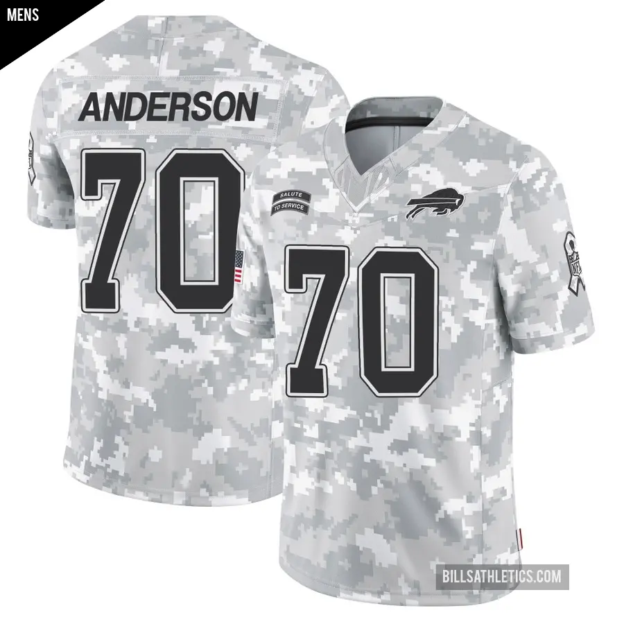 Men's Buffalo Bills ＃70 Alec Anderson Arctic Camo Limited 2024 Salute to Service Jersey
