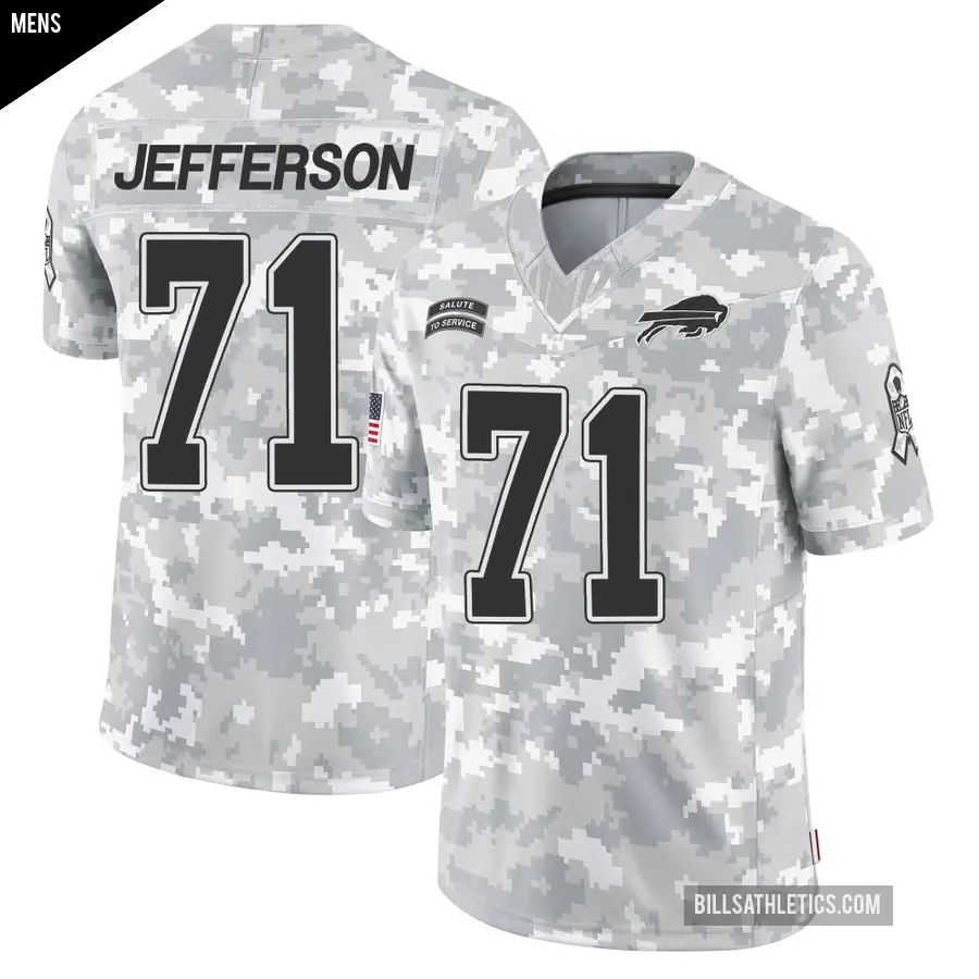 Men's Buffalo Bills ＃71 Quinton Jefferson Arctic Camo Limited 2024 Salute to Service Jersey