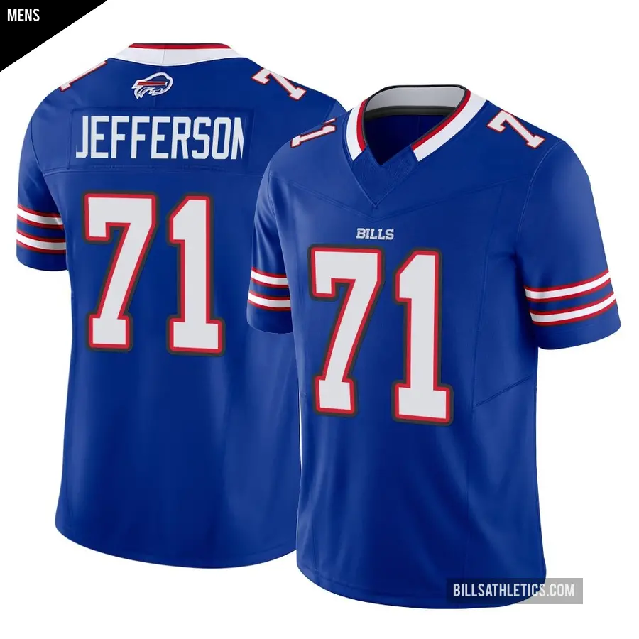 Men's Buffalo Bills ＃71 Quinton Jefferson Royal Limited Vapor F.U.S.E. Jersey
