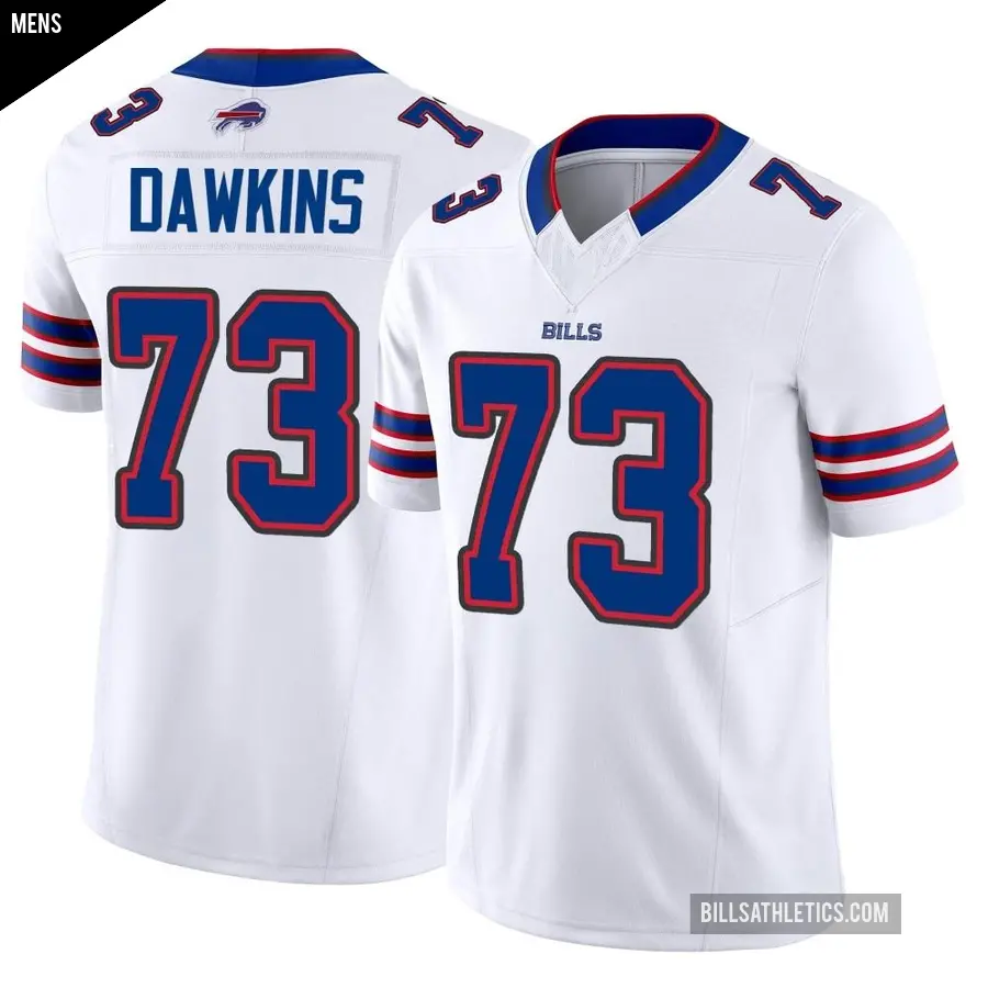 Men's Buffalo Bills ＃73 Dion Dawkins White Limited Vapor F.U.S.E. Jersey