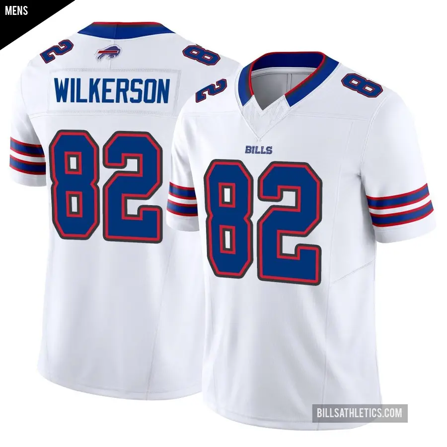 Men's Buffalo Bills ＃82 Kristian Wilkerson White Limited Vapor F.U.S.E. Jersey