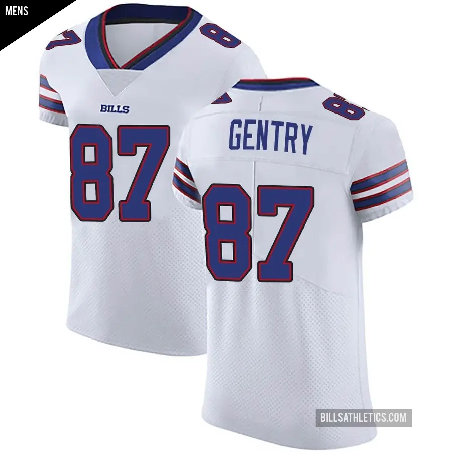 Men's Buffalo Bills ＃87 Tanner Gentry White Elite Vapor Untouchable Jersey