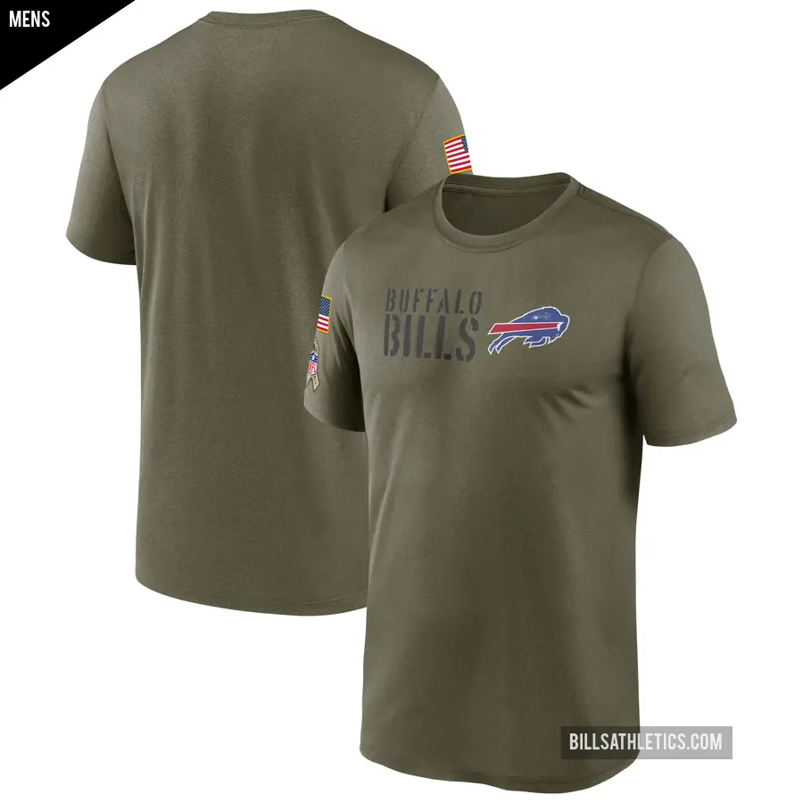 Men's Buffalo Bills Olive Legend 2022 Salute to Service Team T-Shirt