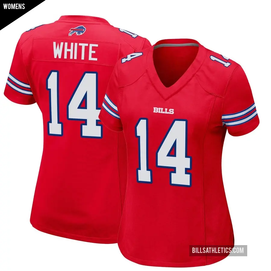 Women's Buffalo Bills ＃14 Mike White Red Game Alternate Jersey