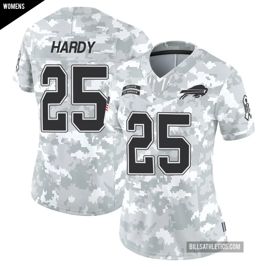 Women's Buffalo Bills ＃25 Daequan Hardy Arctic Camo Limited 2024 Salute to Service Jersey