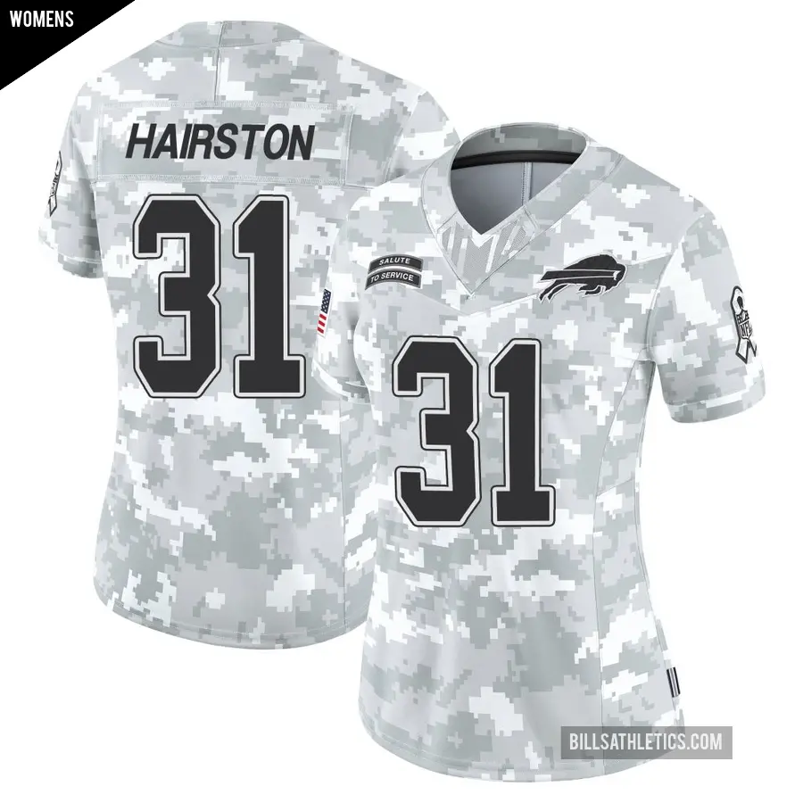 Women's Buffalo Bills ＃31 Maxwell Hairston Arctic Camo Limited 2024 Salute to Service Jersey