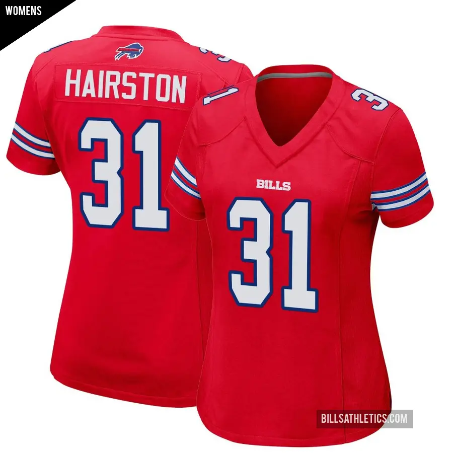 Women's Buffalo Bills ＃31 Maxwell Hairston Red Game Alternate Jersey