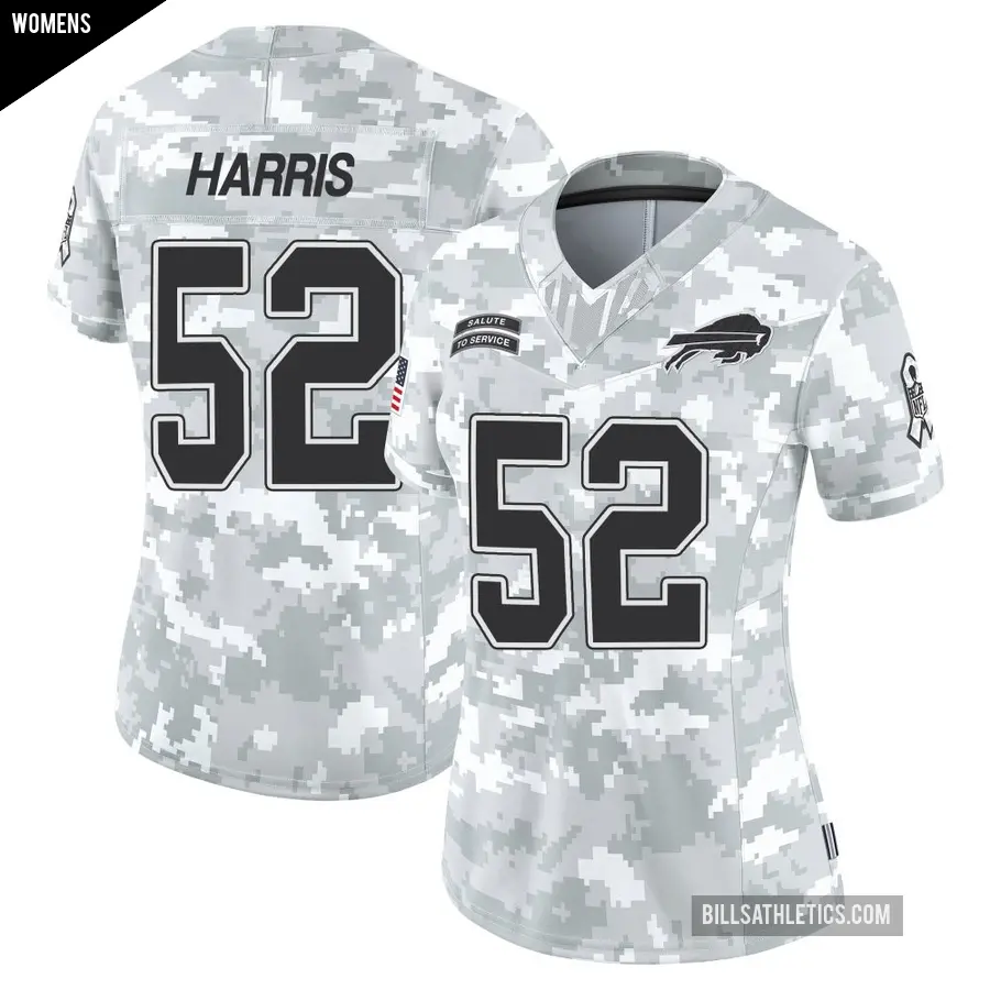 Women's Buffalo Bills ＃52 Hayden Harris Arctic Camo Limited 2024 Salute to Service Jersey