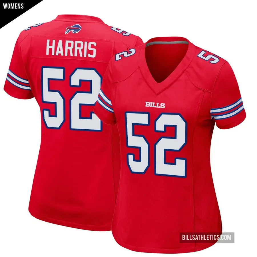 Women's Buffalo Bills ＃52 Hayden Harris Red Game Alternate Jersey