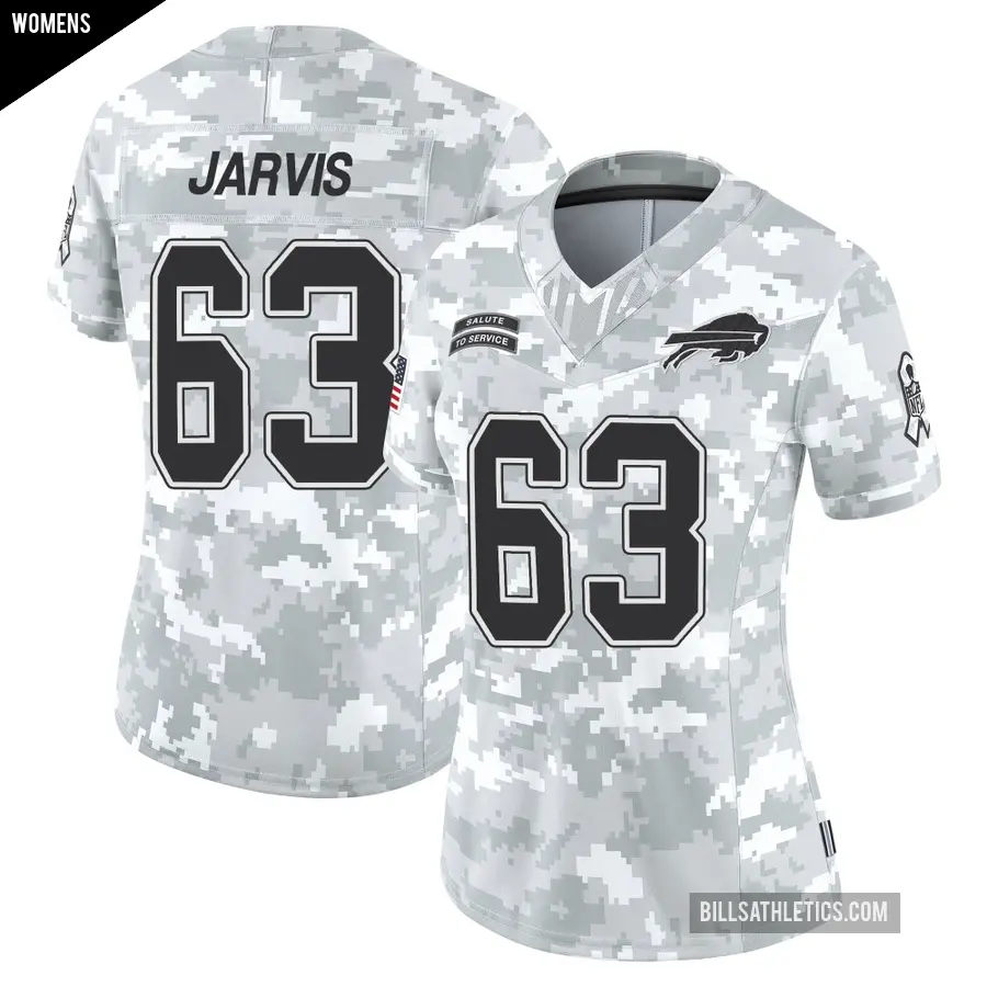 Women's Buffalo Bills ＃63 Kevin Jarvis Arctic Camo Limited 2024 Salute to Service Jersey