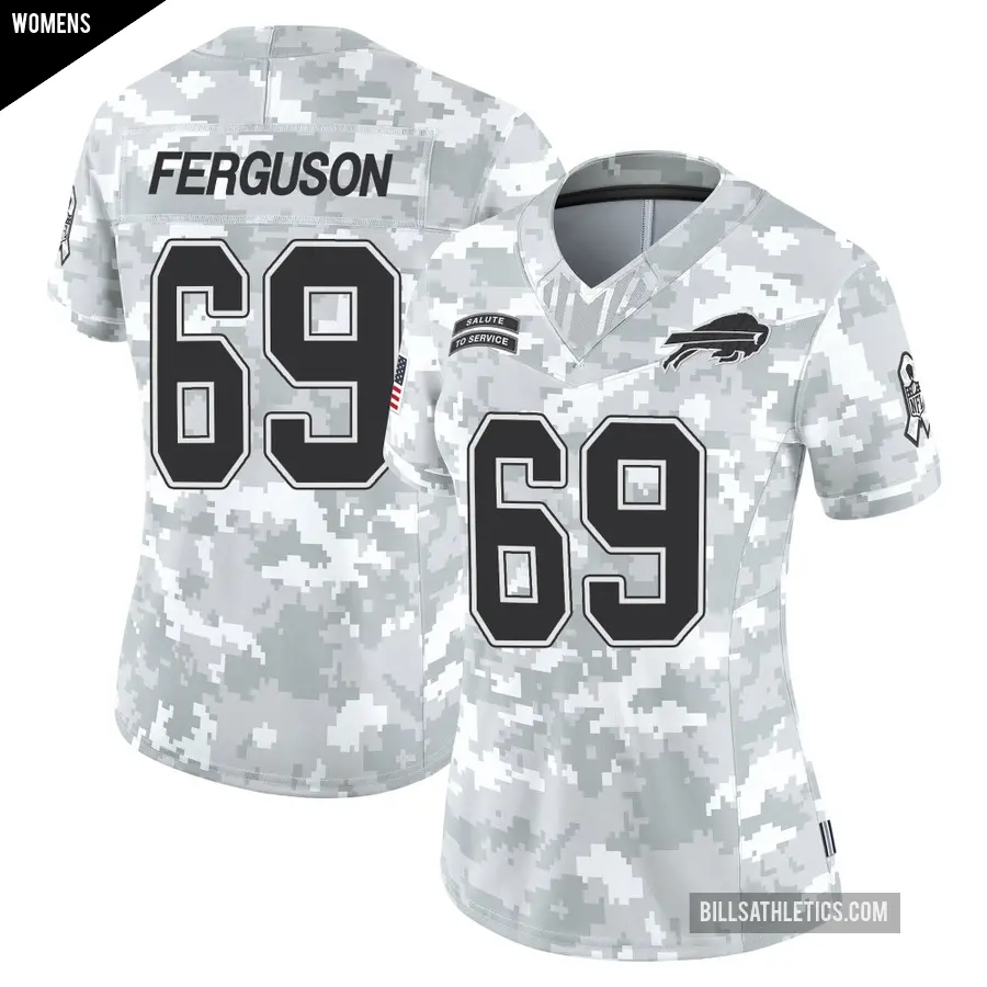 Women's Buffalo Bills ＃69 Reid Ferguson Arctic Camo Limited 2024 Salute to Service Jersey