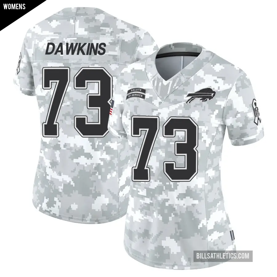 Women's Buffalo Bills ＃73 Dion Dawkins Arctic Camo Limited 2024 Salute to Service Jersey