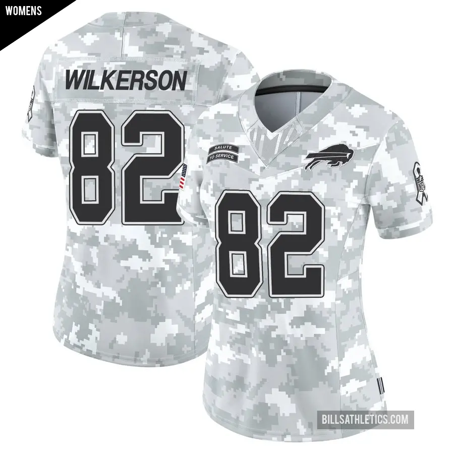 Women's Buffalo Bills ＃82 Kristian Wilkerson Arctic Camo Limited 2024 Salute to Service Jersey