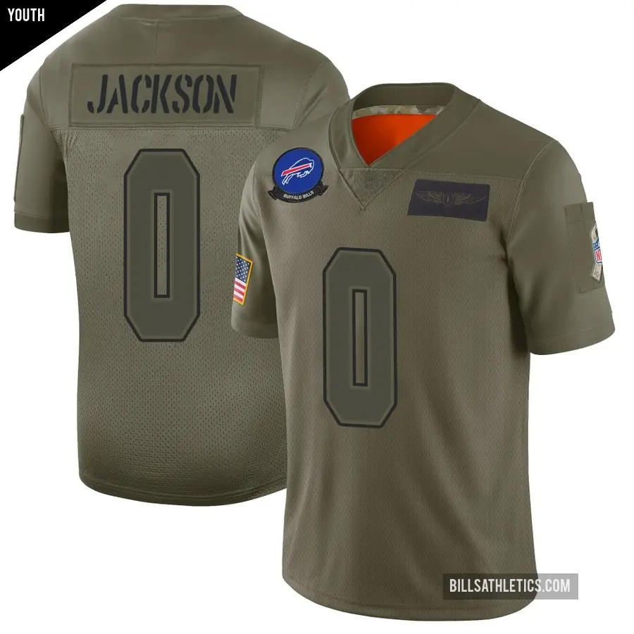 Youth Buffalo Bills ＃0 Dane Jackson Camo Limited 2019 Salute to Service Jersey