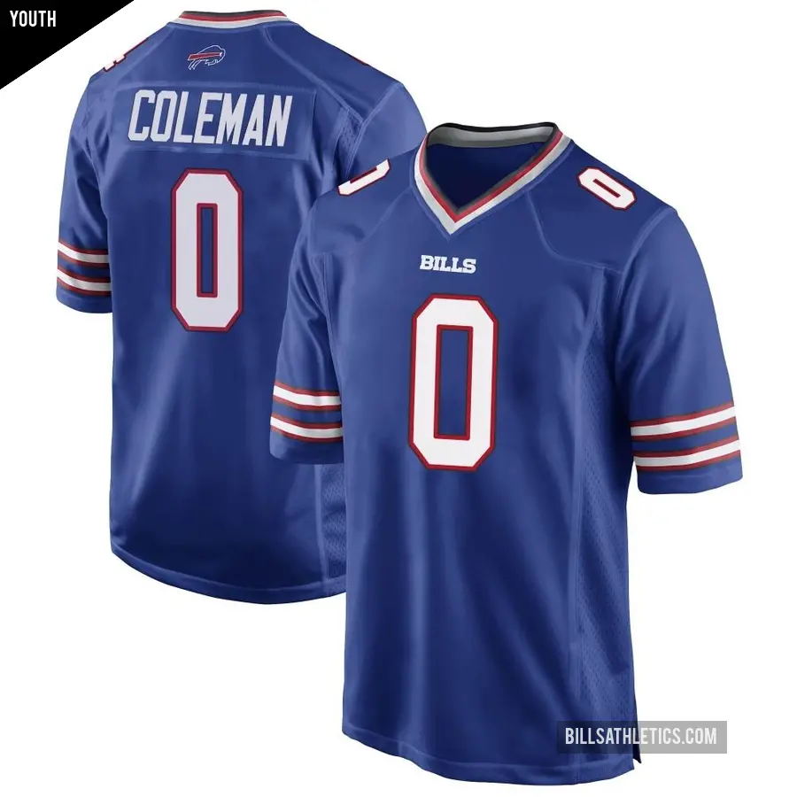 Youth Buffalo Bills ＃0 Keon Coleman Royal Blue Game Team Color Jersey