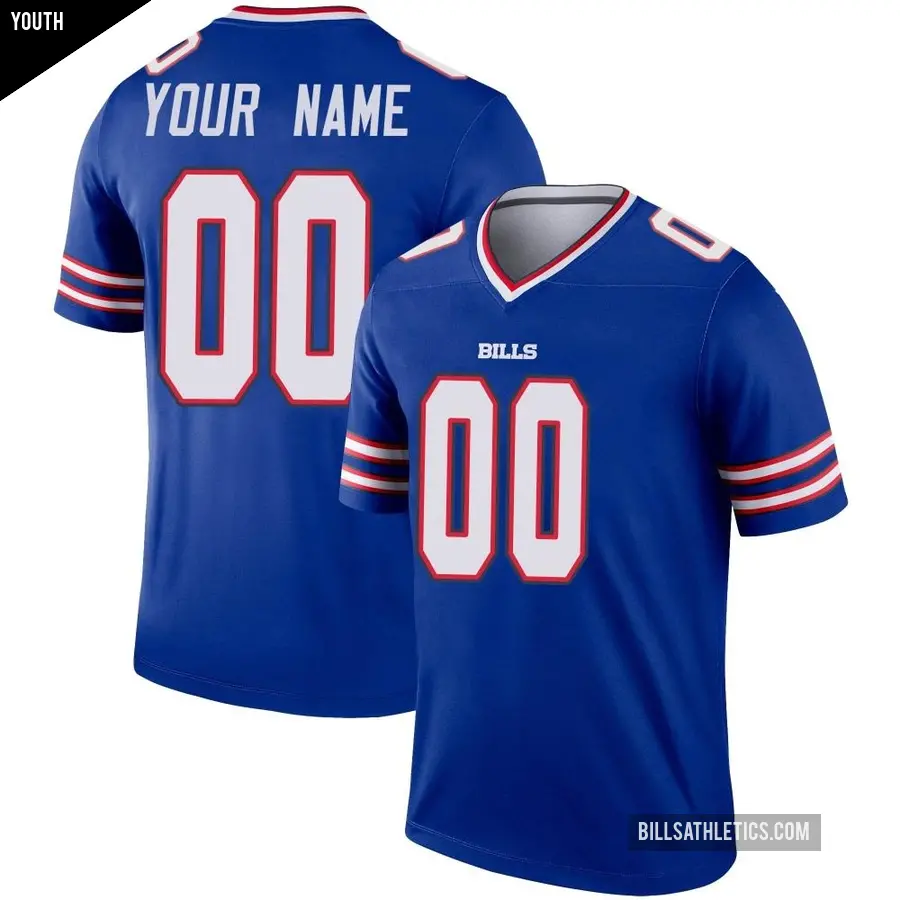 Youth Buffalo Bills ＃00 Custom Royal Legend Jersey