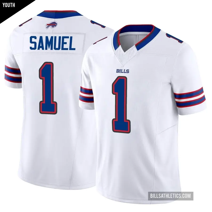 Youth Buffalo Bills ＃1 Curtis Samuel White Limited Vapor F.U.S.E. Jersey