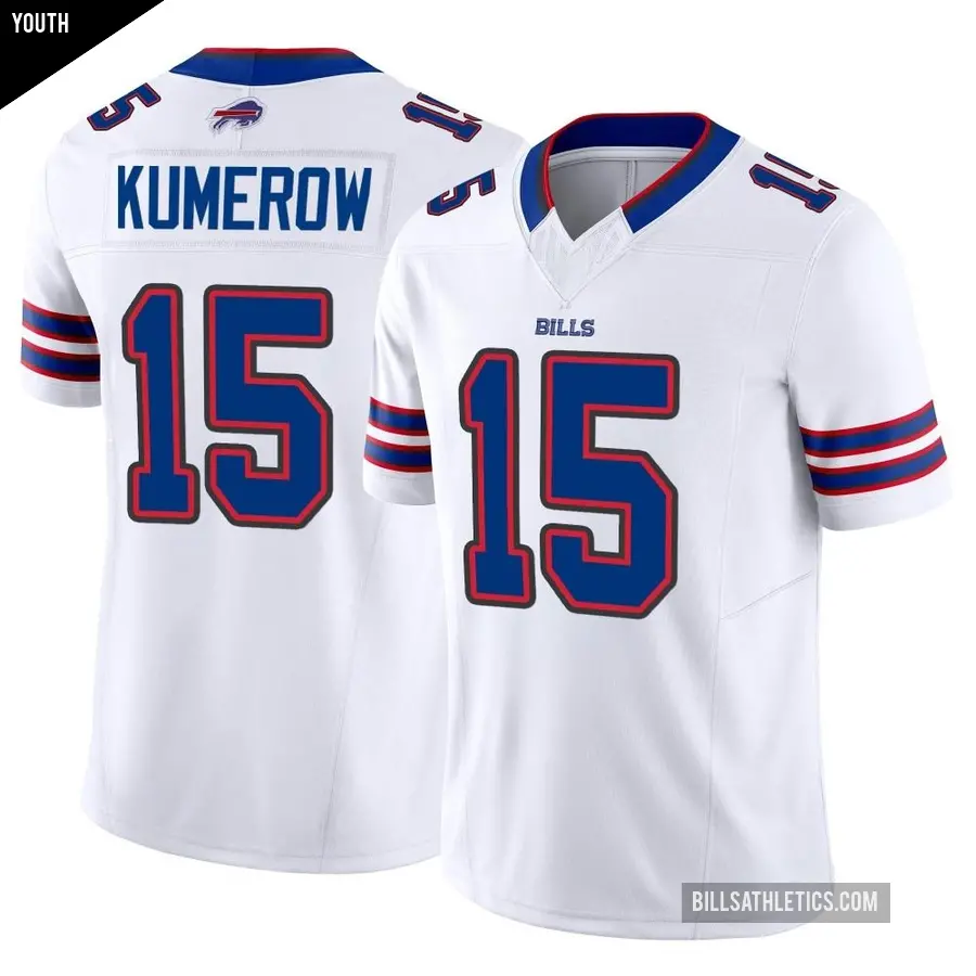 Youth Buffalo Bills ＃15 Jake Kumerow White Limited Vapor F.U.S.E. Jersey