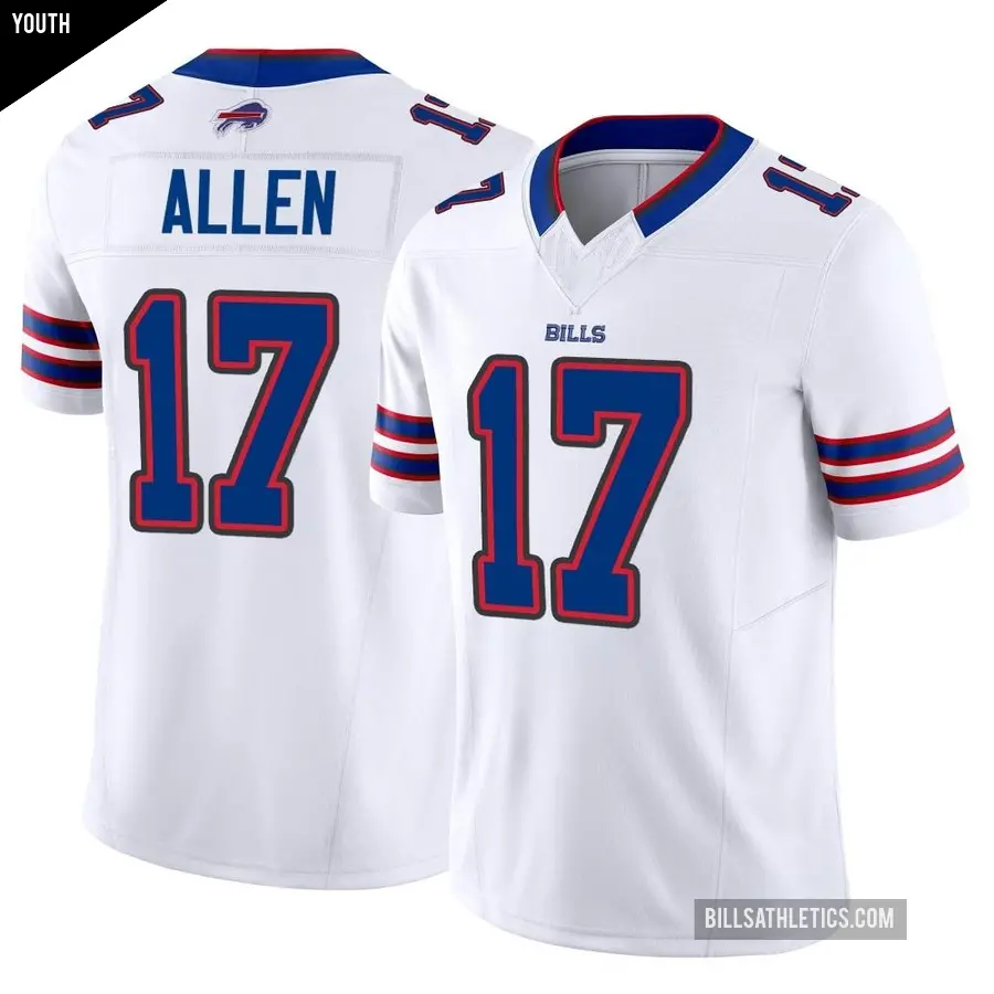 Youth Buffalo Bills ＃17 Josh Allen White Limited Vapor F.U.S.E. Jersey