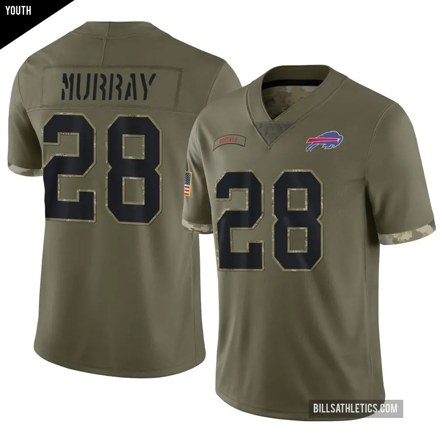 Youth Buffalo Bills ＃28 Latavius Murray Olive Limited 2022 Salute To Service Jersey