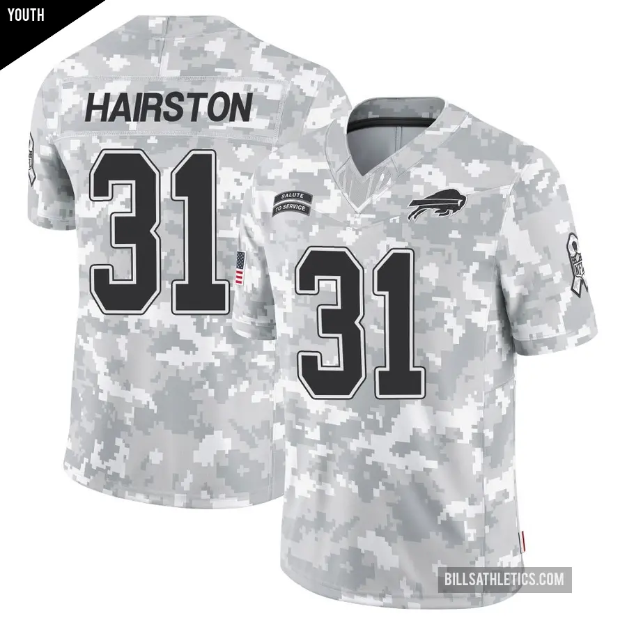 Youth Buffalo Bills ＃31 Maxwell Hairston Arctic Camo Limited 2024 Salute to Service Jersey