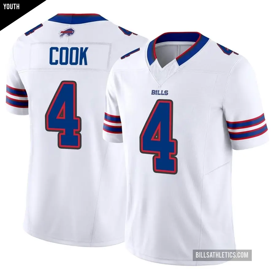 Youth Buffalo Bills ＃4 James Cook White Limited Vapor F.U.S.E. Jersey