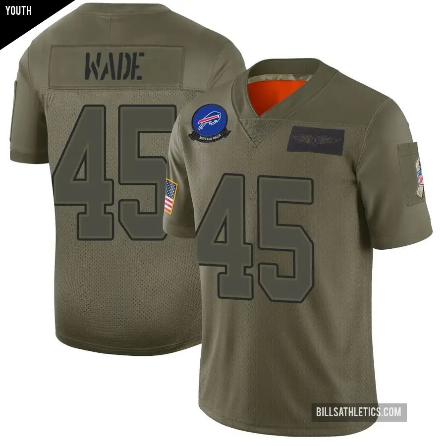 Youth Buffalo Bills ＃45 Christian Wade Camo Limited 2019 Salute to Service Jersey