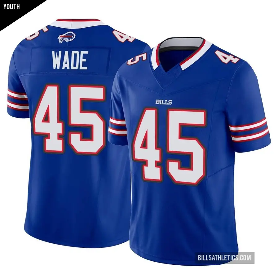 Youth Buffalo Bills ＃45 Christian Wade Royal Limited Vapor F.U.S.E. Jersey