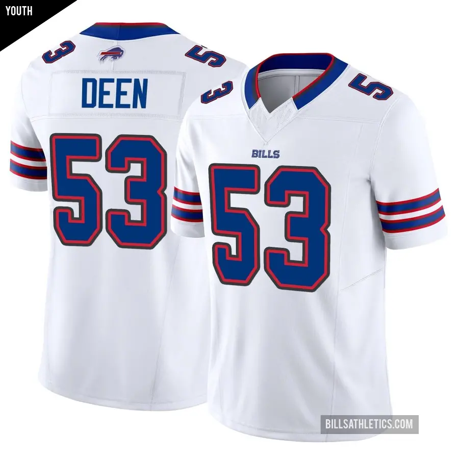 Youth Buffalo Bills ＃53 Branson Deen White Limited Vapor F.U.S.E. Jersey