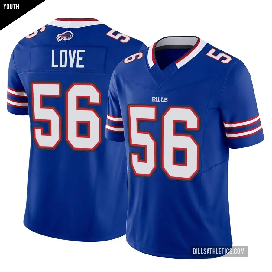 Youth Buffalo Bills ＃56 Mike Love Royal Limited Vapor F.U.S.E. Jersey
