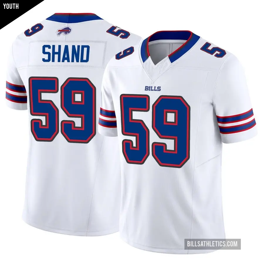 Youth Buffalo Bills ＃59 Paris Shand White Limited Vapor F.U.S.E. Jersey